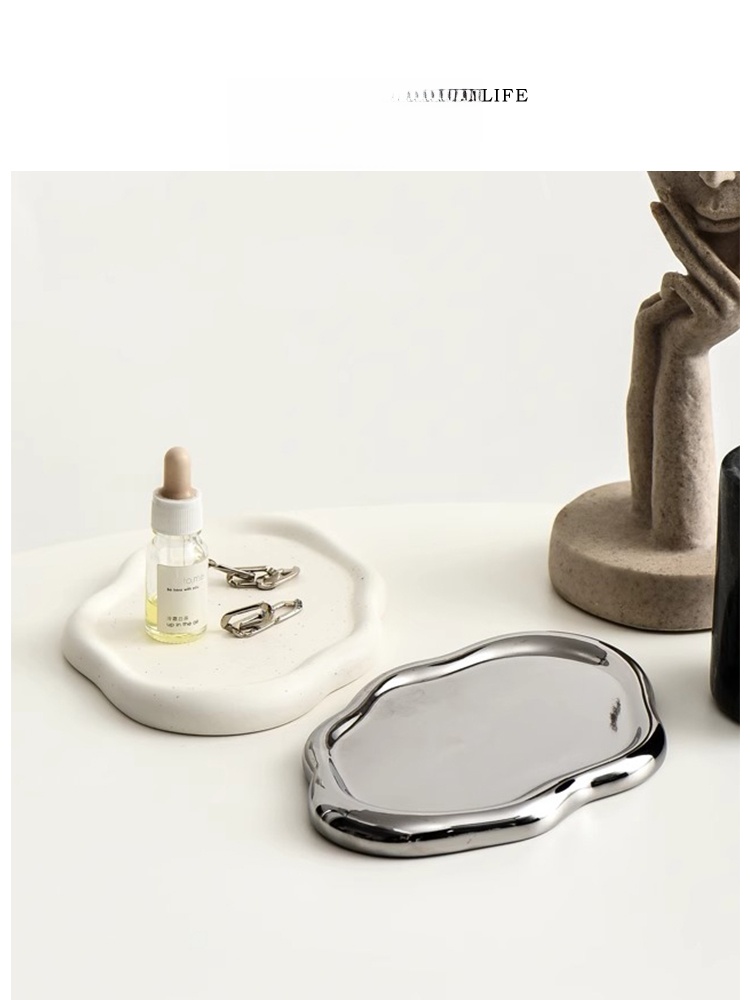 Luxury Lifestyle Jewelry - Nordic Style Ceramic Storage Tray Cloud