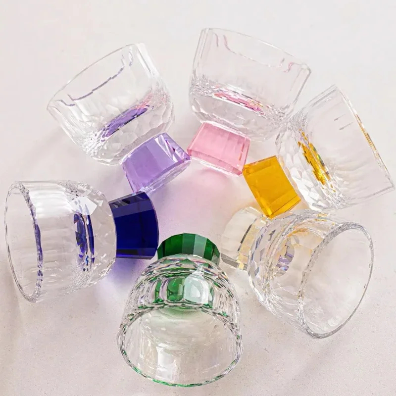 Crystal Wine Glass - 1 Pcs 50ml Diamond Cutting Crystal