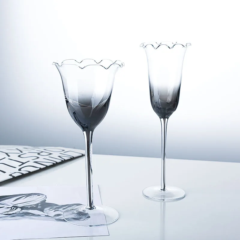 Crystal Wine Glass - Creative light luxury stiff inner silk