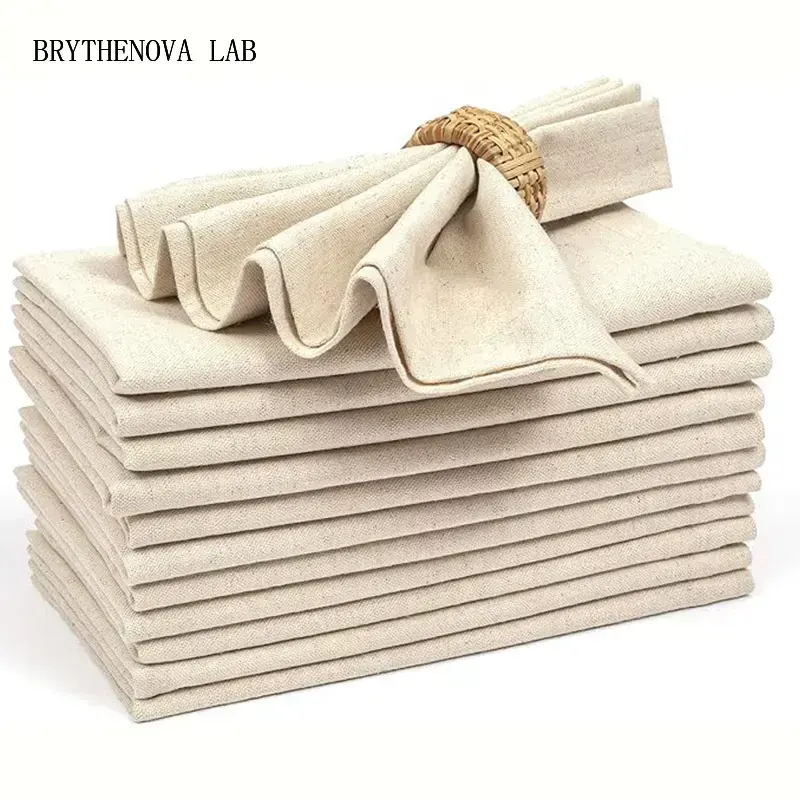 Linen Napkin Set - Set of 6/10/12 30x30cm Linen Napkins,
