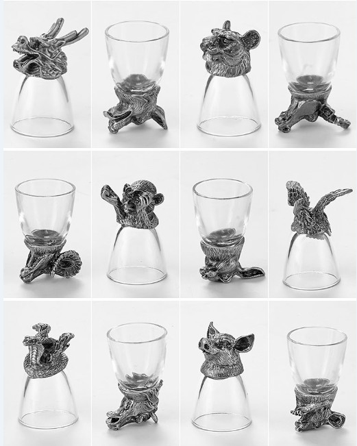 Crystal Wine Glass - Luxury 12 Zodiac Animal Head Crystal