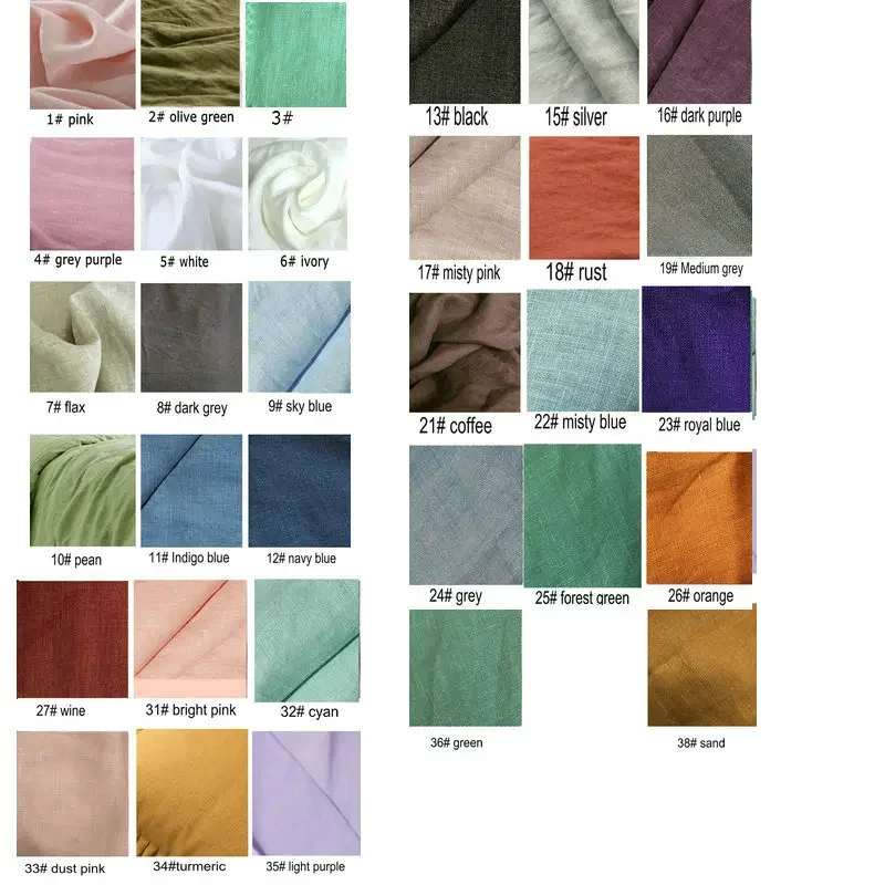 Linen Napkin Set - 280cm Width 100% French Linen Fabric