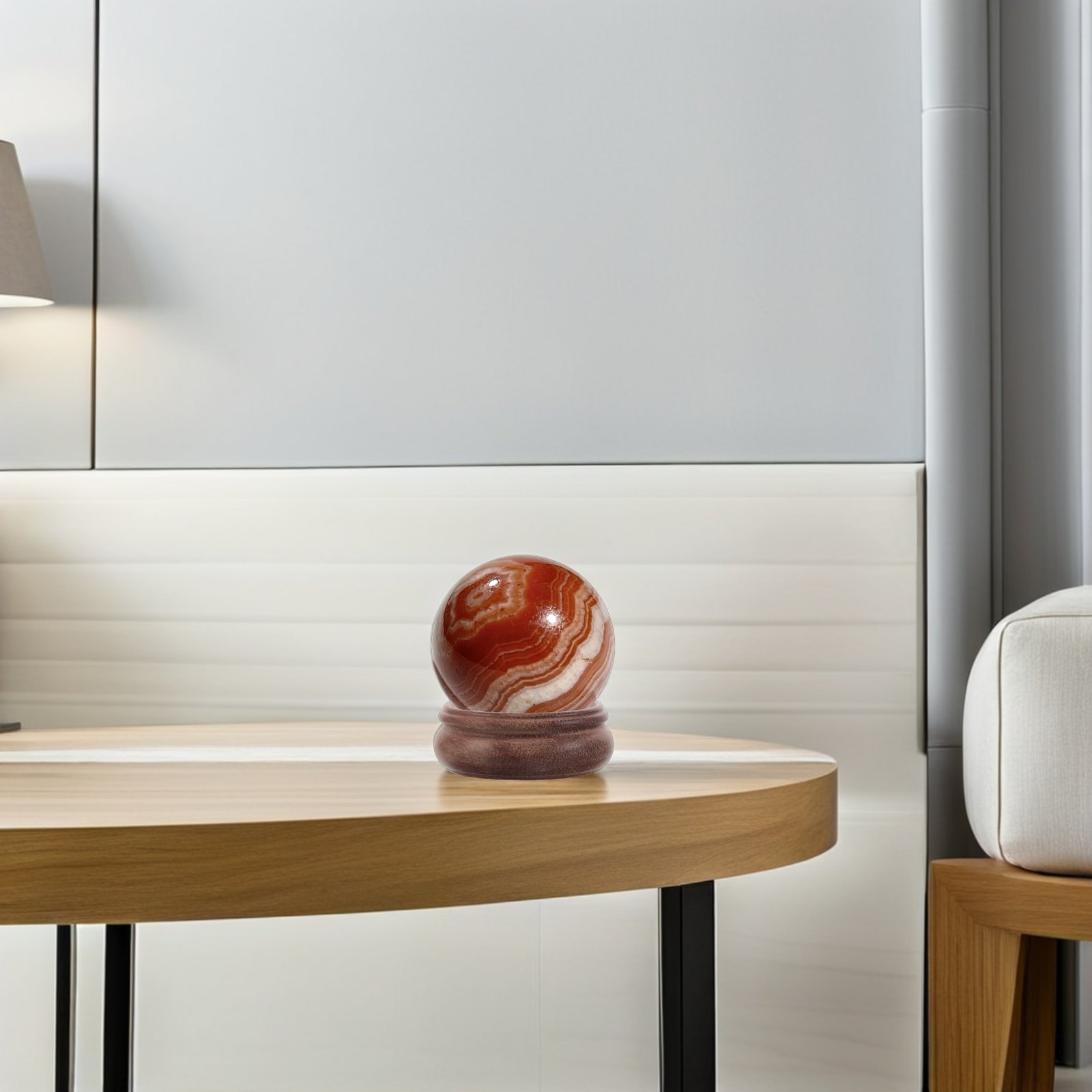 Wooden Crystal Sphere Holder S - Crystal Ball Decor review and price