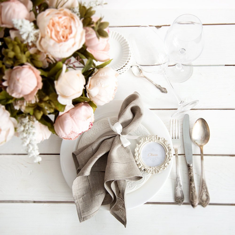 6 Pieces White Hemstitch Napki - Linen Napkin Set review and price