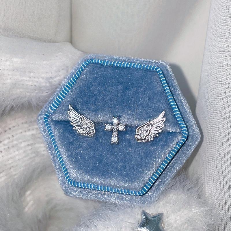 Angel Wings Cross Earrings Lux - Luxury Lifestyle Jewelry review and price