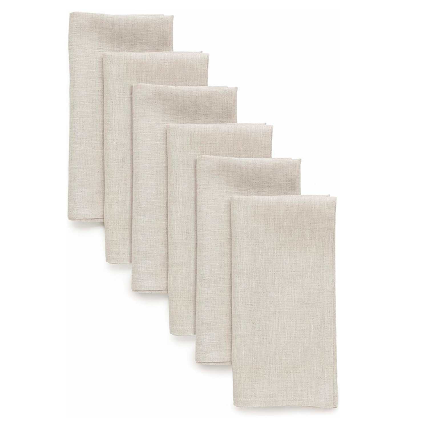 6 Pieces 100% Linen Dinner Nap - Linen Napkin Set review and price