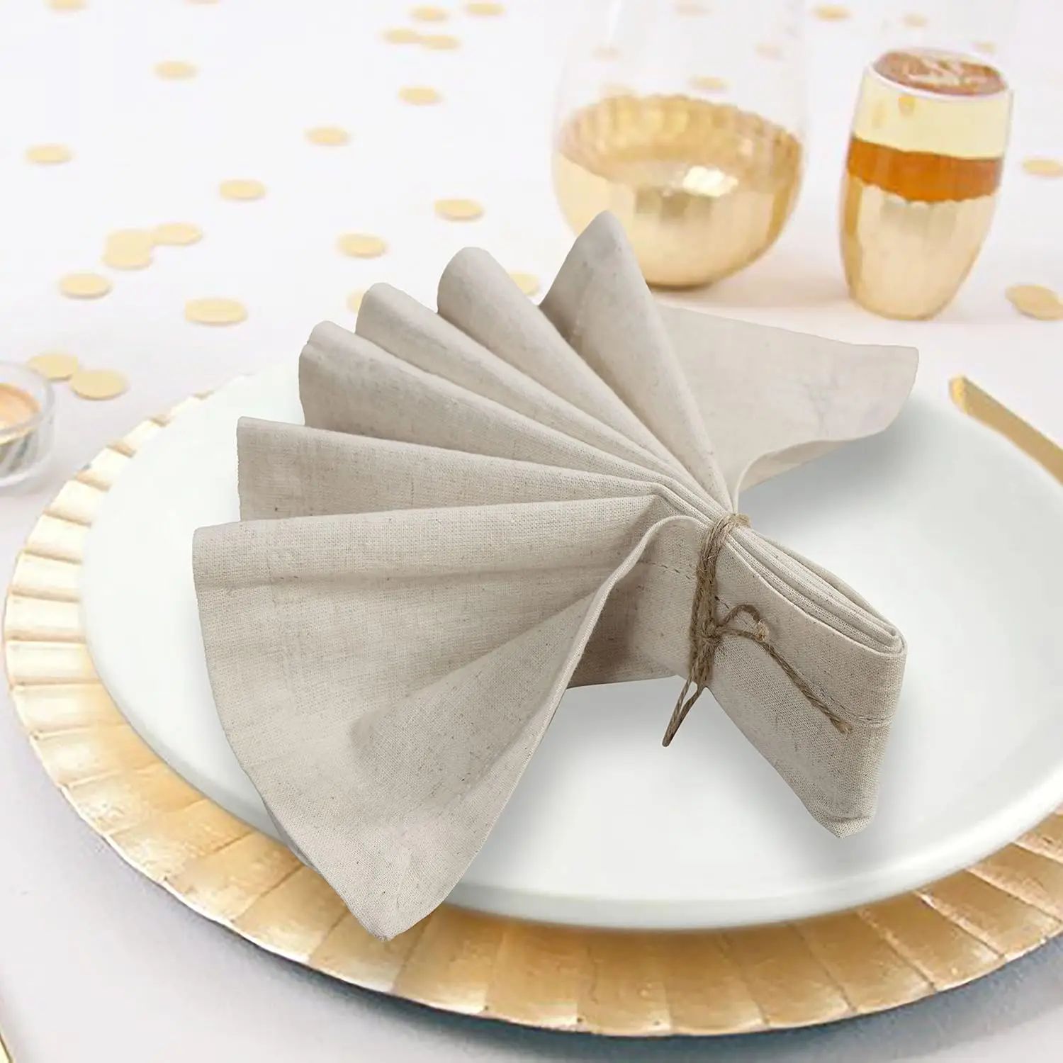 6 Pieces 100% Linen Dinner Nap - Linen Napkin Set review and price
