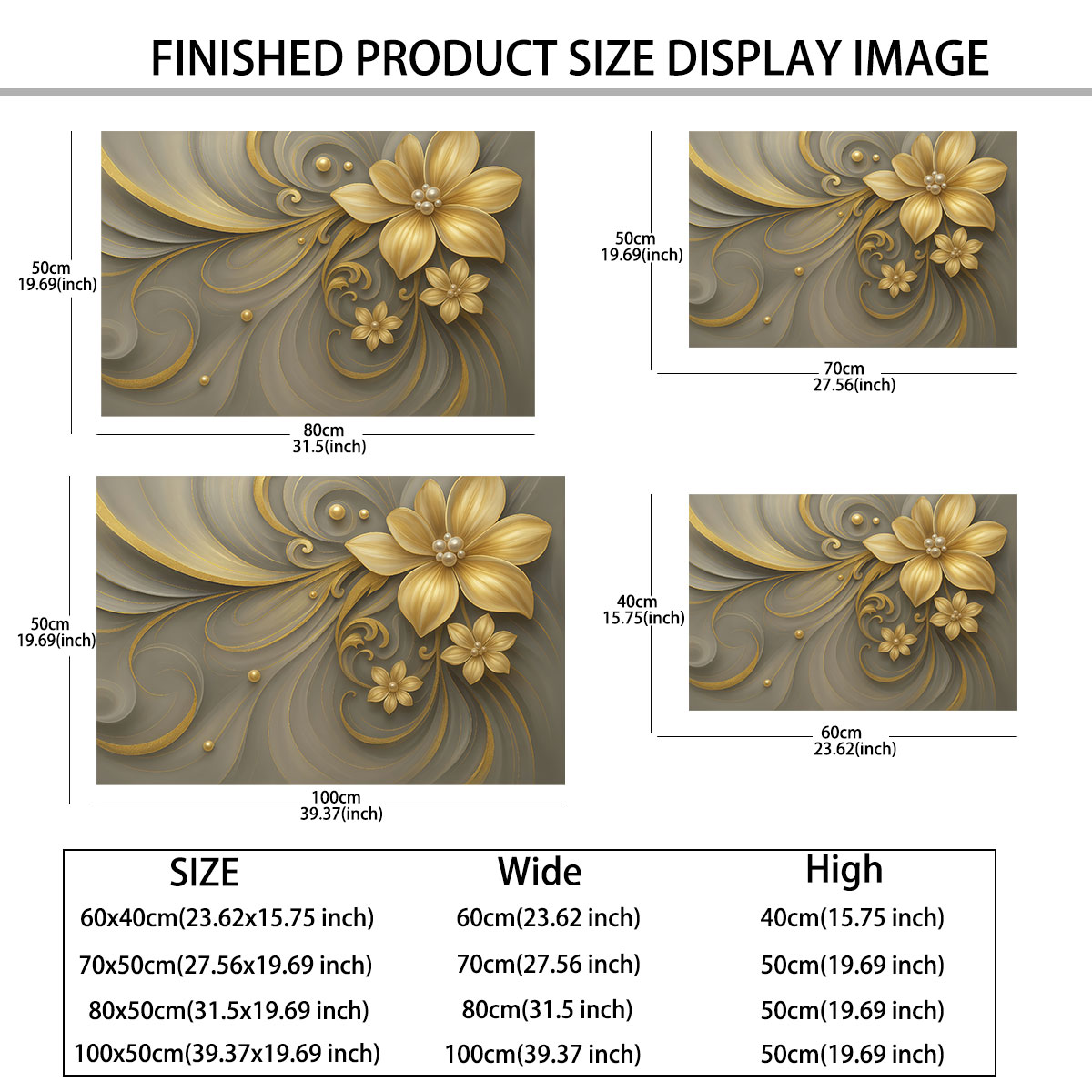 1pc Light Luxury Gold Flower P - Luxury Lifestyle Furniture review and price