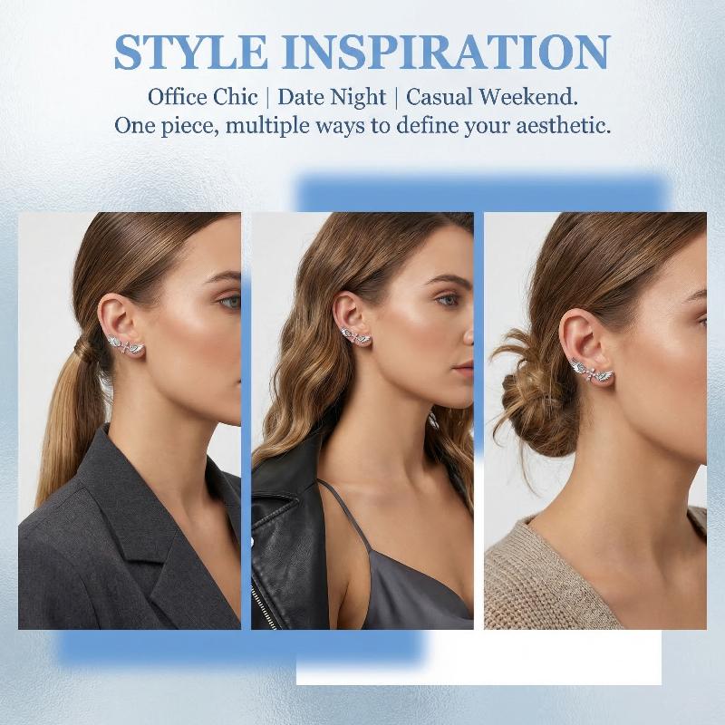 Angel Wings Cross Earrings Lux - Luxury Lifestyle Jewelry review and price