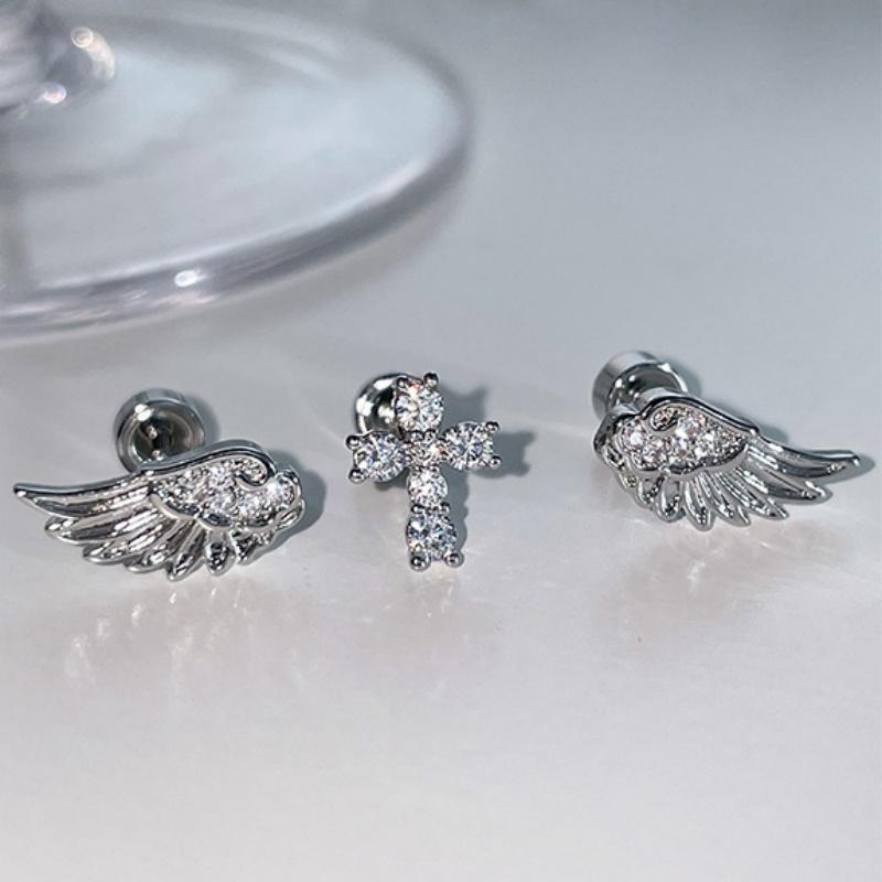Angel Wings Cross Earrings Lux - Luxury Lifestyle Jewelry review and price