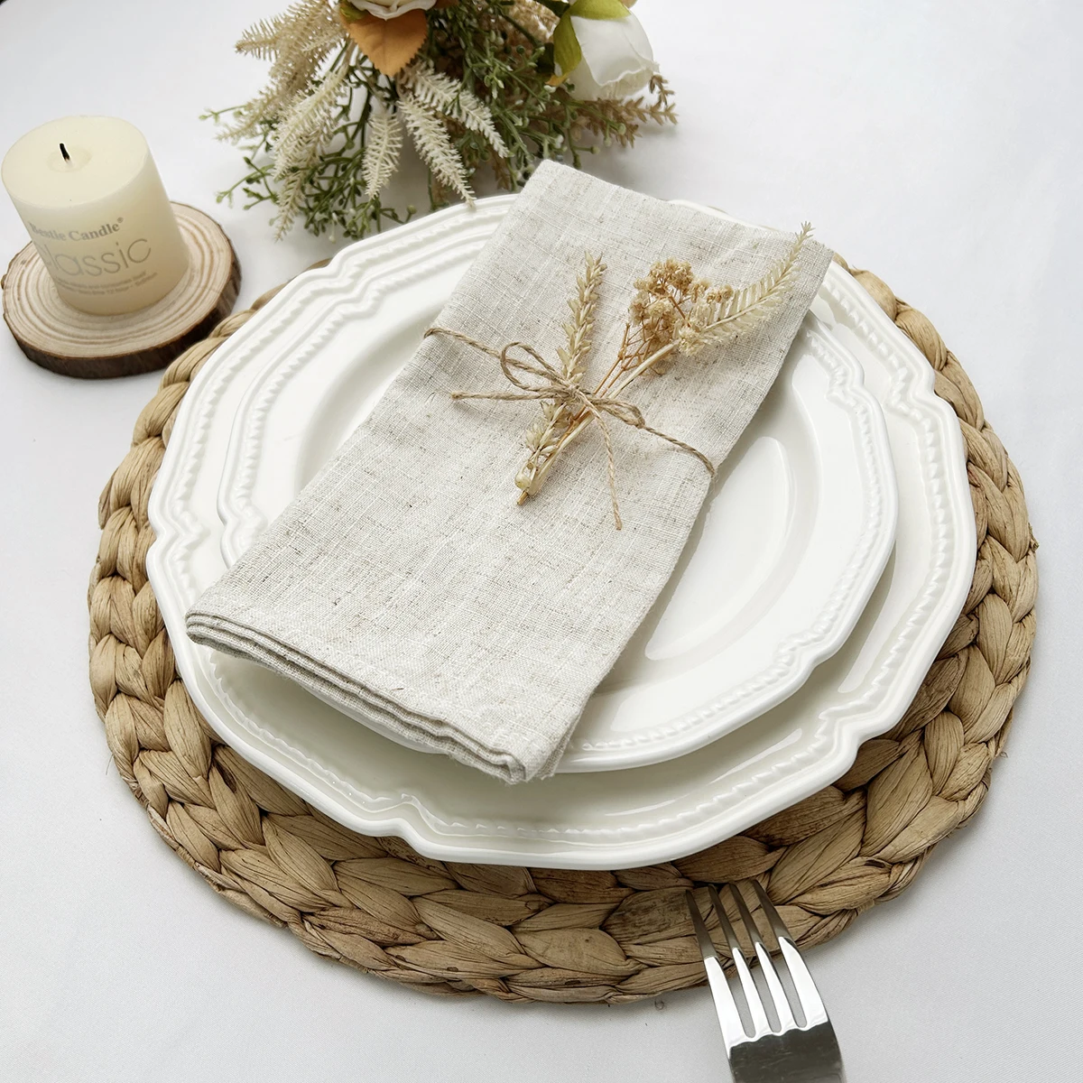 Set of 6/10/12 30x30cm Linen N - Linen Napkin Set review and price