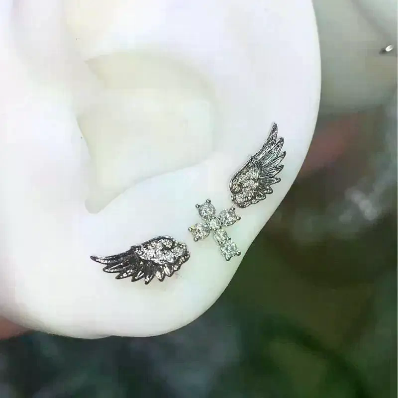 Angel Wings Cross Earrings Lux - Luxury Lifestyle Jewelry review and price