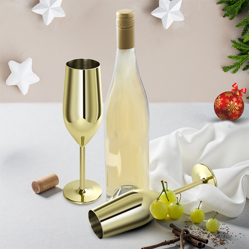Vintage Golden 304 Stainless S - Crystal Wine Glass review and price